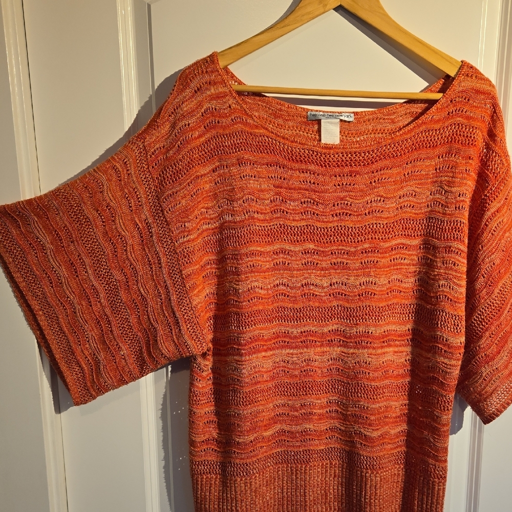 Two-One-Two New York Orange Knit Top